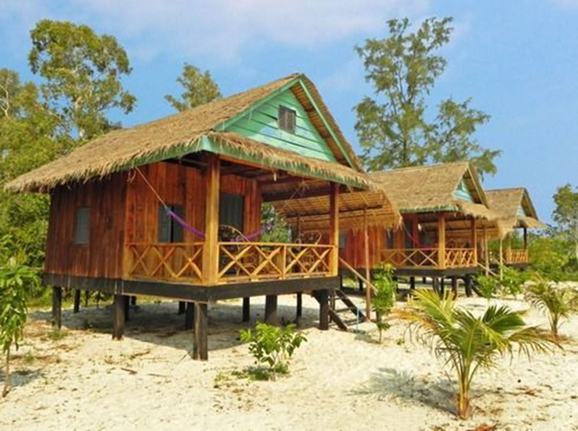 Palm Beach Bungalow Resort Prek Svay Village Bagian luar foto